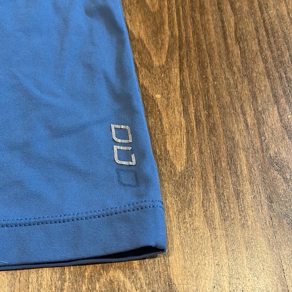 LORNA JANE DUSTY BLUE LADDER BACK BUILT IN BRA CAMISOLE WORKOUT TANK MESH CUTOUT - Picture 3 of 9